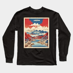 Changwon South Korea Travel Tourism Retro Vintage Long Sleeve T-Shirt